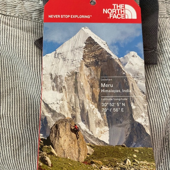 Womens North Face Wonder Free Graphite and Grey Strip Shorts NWT Size 10 - Picture 8 of 9